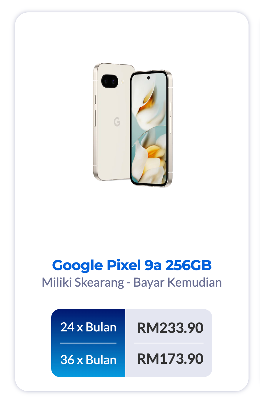 Google Pixel 9a 128GB 256GB [GoAnsuran.com - Ansuran Mudah]
